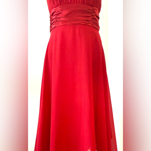 Elegant Red Chiffon Dress - very beautiful ❤️ - Picture 9 of 16